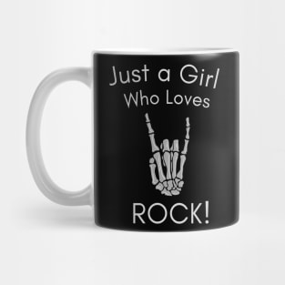 just a girl who love rock, shirt styles for your gift Mug